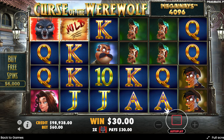 Curse of the Werewolf Megaways  Slots Lord Ping