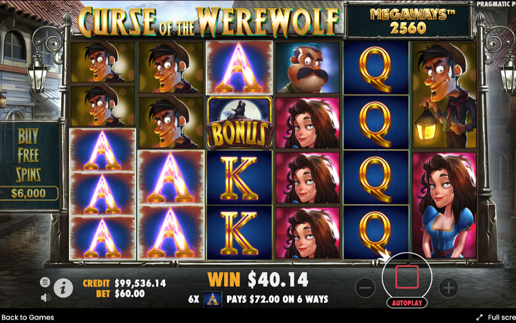 Curse of the Werewolf Megaways  Slots Lord Ping