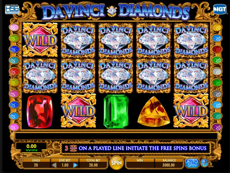 Da Vinci Diamonds Slots Lord Ping