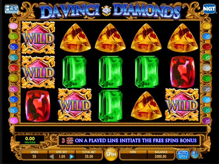 Da Vinci Diamonds Slots Lord Ping