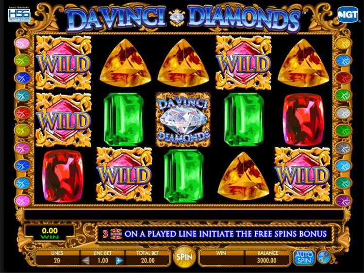 Da Vinci Diamonds Slots Lord Ping