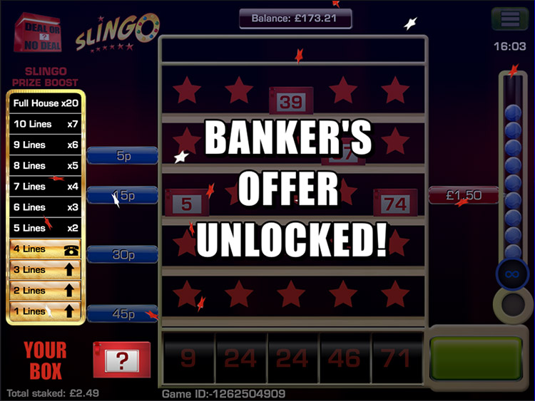 Slingo Deal or No Deal Slots Lord Ping