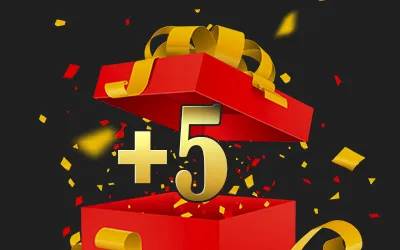 100% up to £20 + 5 Casino Free Bets